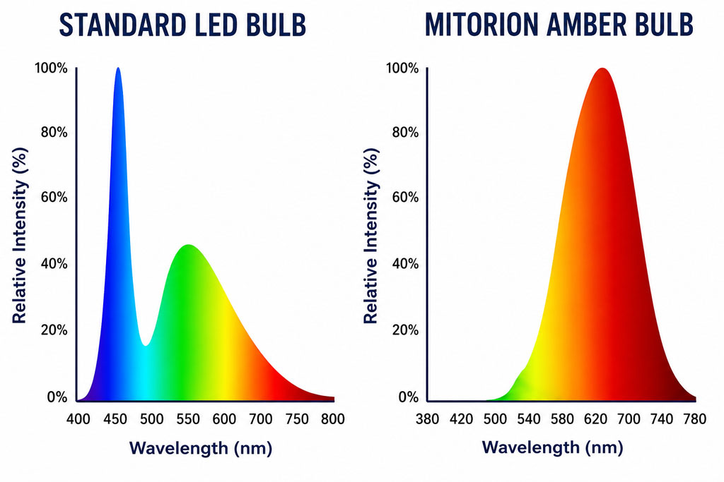 Switch to warm lighting before bed