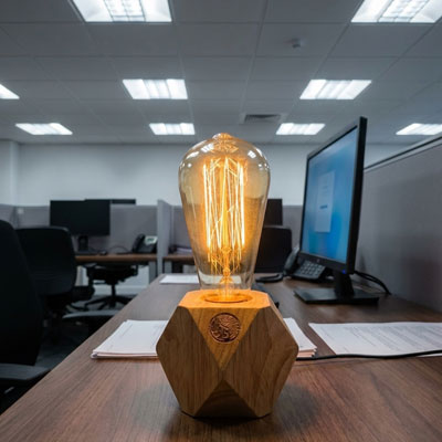 Offices with harsh LED light
